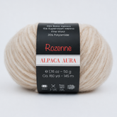 Rozenne Alpaca Aura Wool Yarn 4002 Ivory Main Rozenneyarns.com