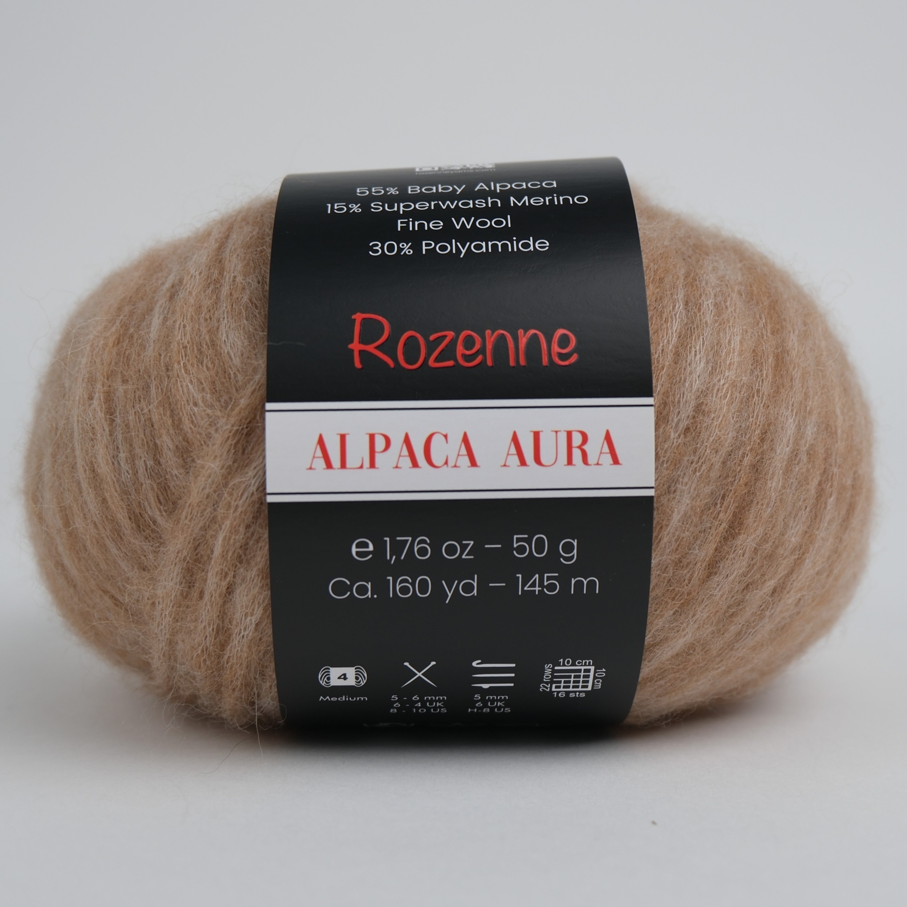 Rozenne Alpaca Aura Wool Yarn 4006 Light Brown Main Rozenneyarns.com