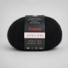 Rozenne Alpaca Aura Wool Yarn 4011 Black Main Rozenneyarns.com