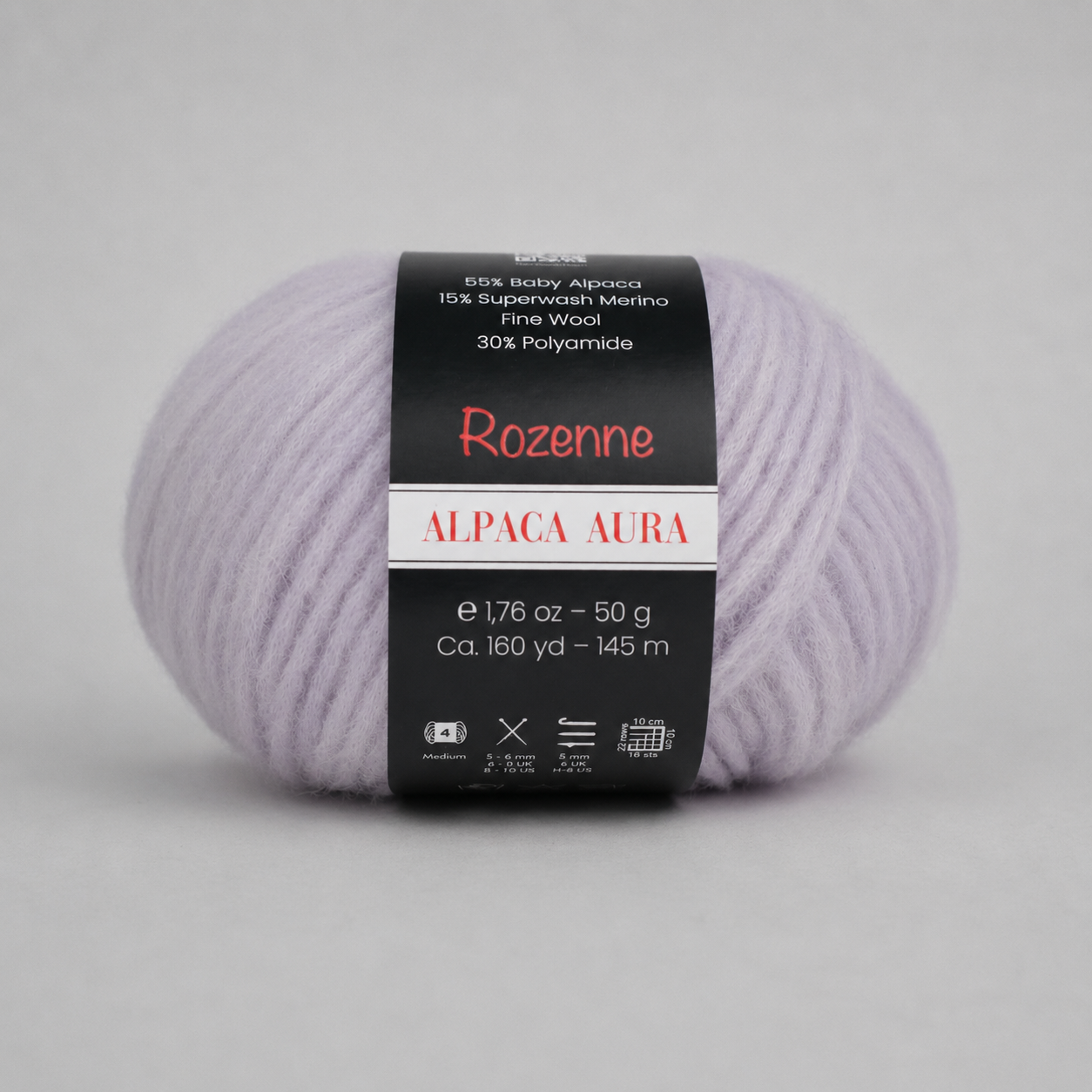 Rozenne Alpaca Aura Wool Yarn 4017 Lavender Main Rozenneyarns.com