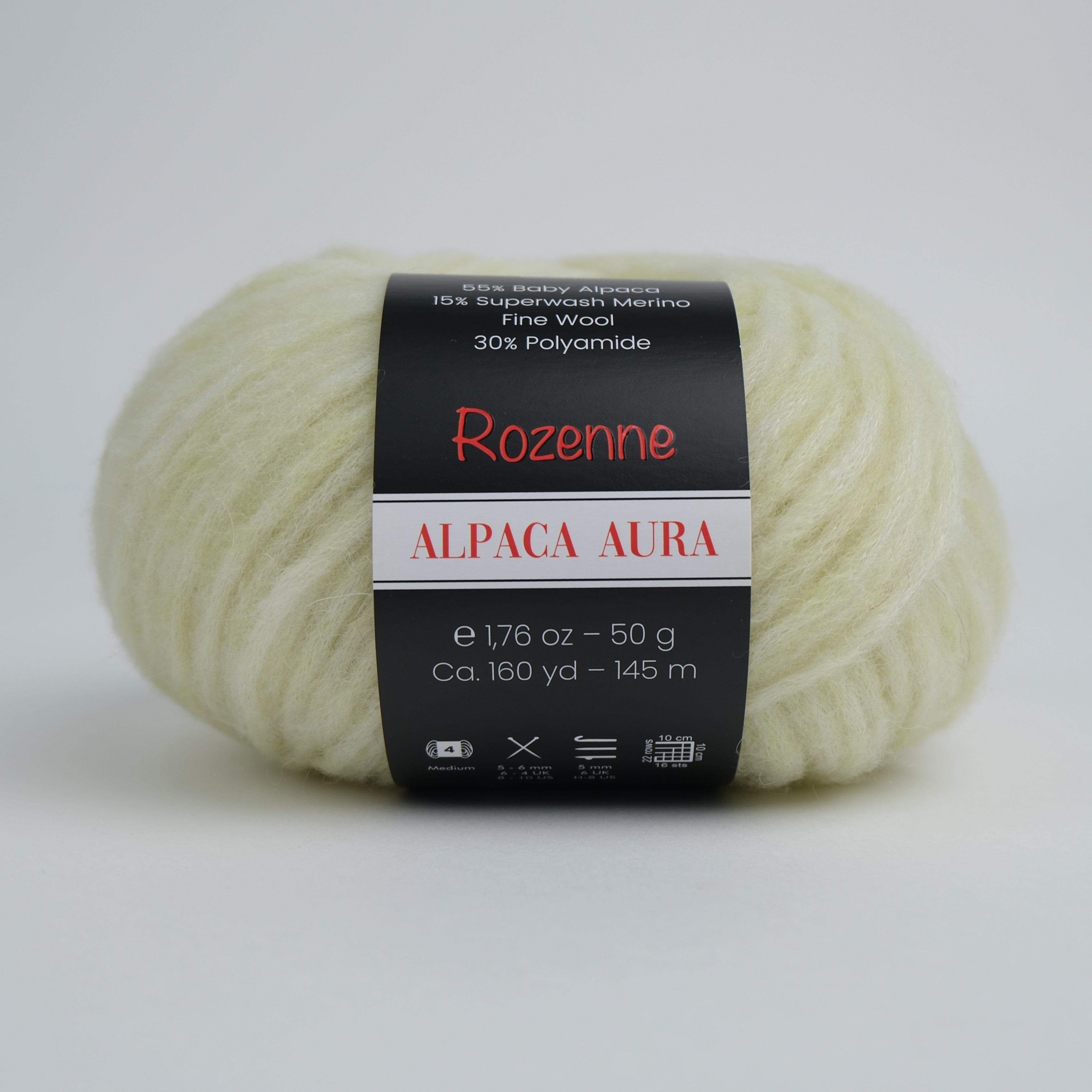 Rozenne Alpaca Aura Wool Yarn 4020 Light Yellow Main Rozenneyarns.com