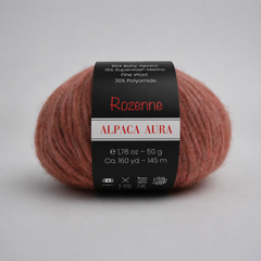 Rozenne Alpaca Aura Wool Yarn 4023 Dusty Rose Main Rozenneyarns.com