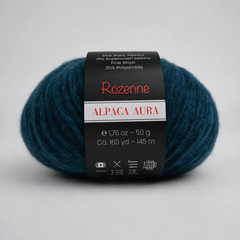 Rozenne Alpaca Aura Wool Yarn 4033 Petrol Blue Main Rozenneyarns.com
