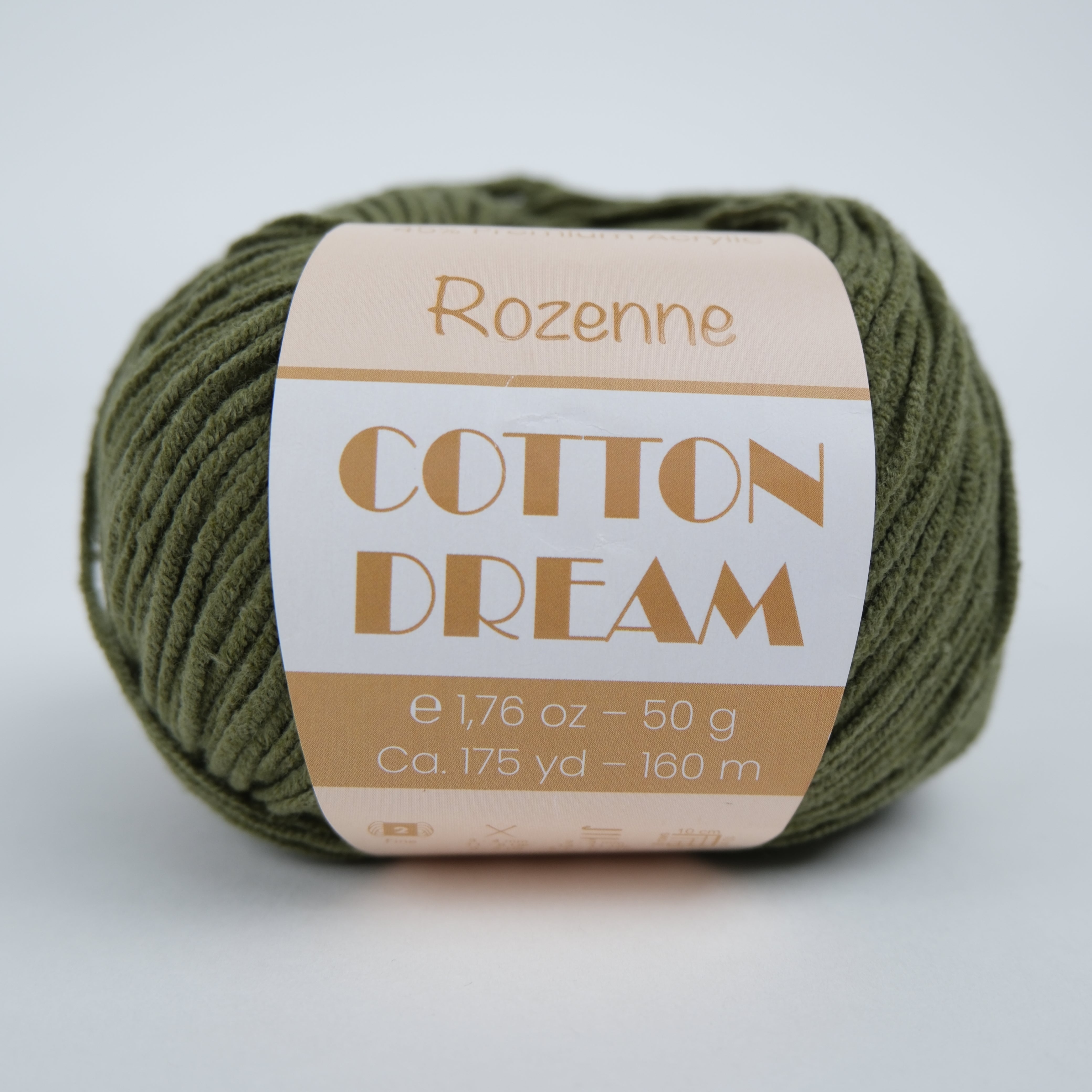 Rozenne Cotton Dream 1120 Dark Green Main Rozenneyarns.com
