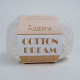 Rozenne Cotton Dream 1122 Ivory White Main Rozenneyarns.com