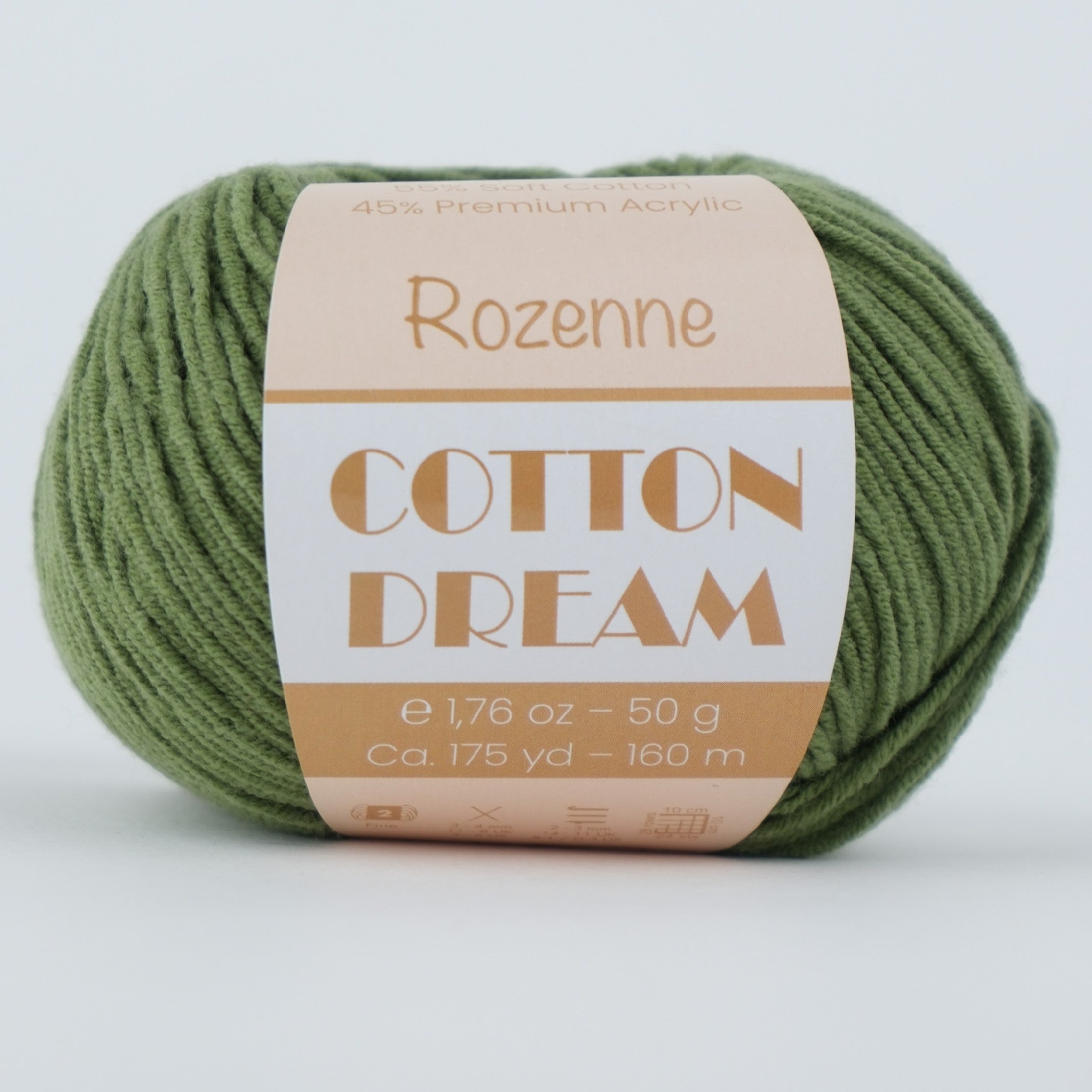 Rozenne Cotton Dream 1130 Forest Green Main Rozenneyarns.com