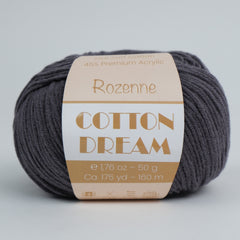 Rozenne Cotton Dream 1143 Dark Gray Main Rozenneyarns.com