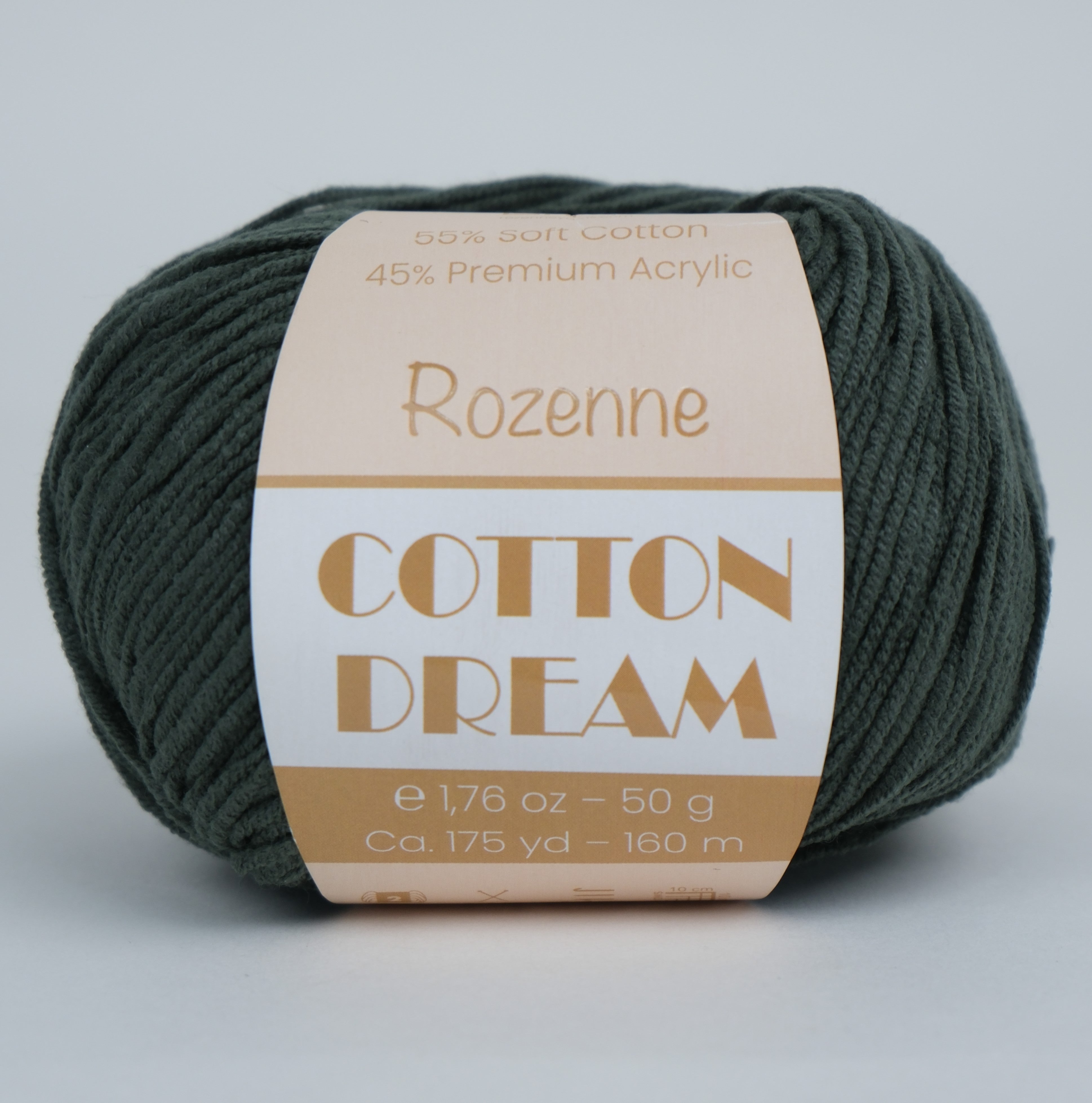Rozenne Cotton Dream 1149 Pine Green Main Rozenneyarns.com