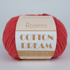 Rozenne Cotton Dream 1155 Coral Red Main Rozenneyarns.com