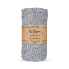 Rozenne Cotton Macrame Yarn 08 Gray Main