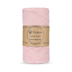 Rozenne Cotton Macrame Yarn 09 Powder Pink Main