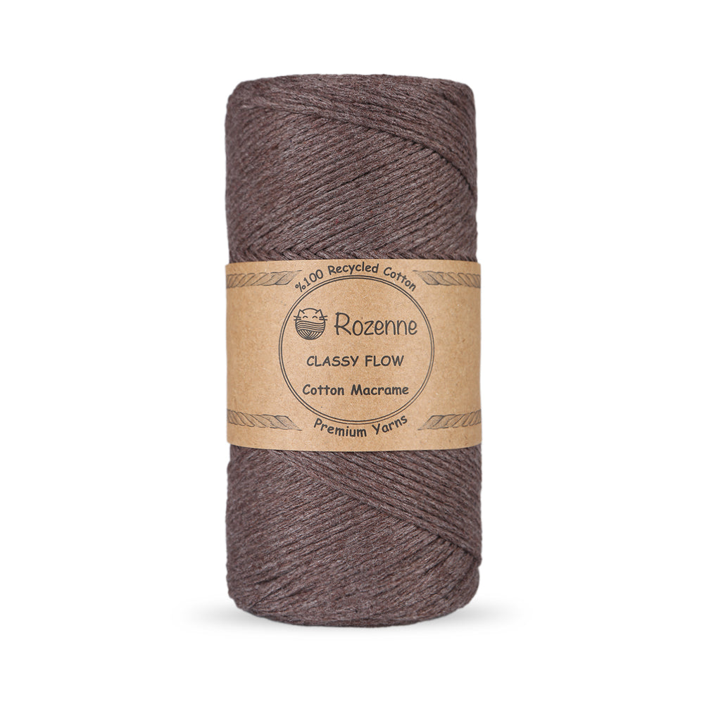 Rozenne Cotton Macrame Yarn 12 Brown Main