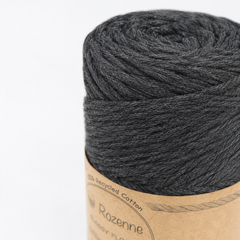 Rozenne Cotton Macrame Yarn 15 Smoked Gray Surface