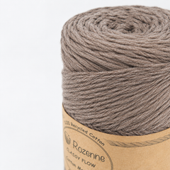 Rozenne Cotton Macrame Yarn 16 Light Brown Surface