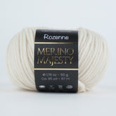 Rozenne Merino Majesty Wool Yarn 3001 White Main Rozenneyarns.com