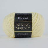 Rozenne Merino Majesty Wool Yarn 3013 Light Yellow Main Rozenneyarns.com
