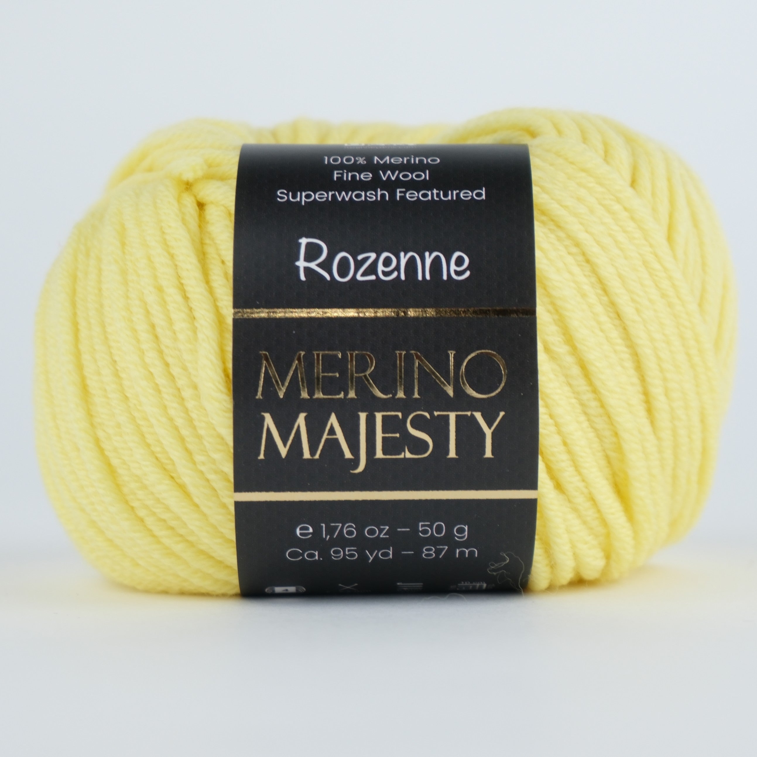 Rozenne Merino Majesty Wool Yarn 3014 Yellow Main Rozenneyarns.com