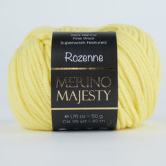 Rozenne Merino Majesty Wool Yarn 3014 Yellow Main Rozenneyarns.com