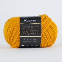 Rozenne Merino Majesty Wool Yarn 3016 Mustard Yellow Main Rozenneyarns.com