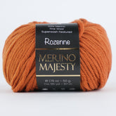 Rozenne Merino Majesty Wool Yarn 3018 Burnt Orange Main Rozenneyarns.com
