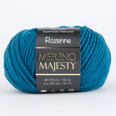 Rozenne Merino Majesty Wool Yarn 3023 Petrol Blue Main Rozenneyarns.com