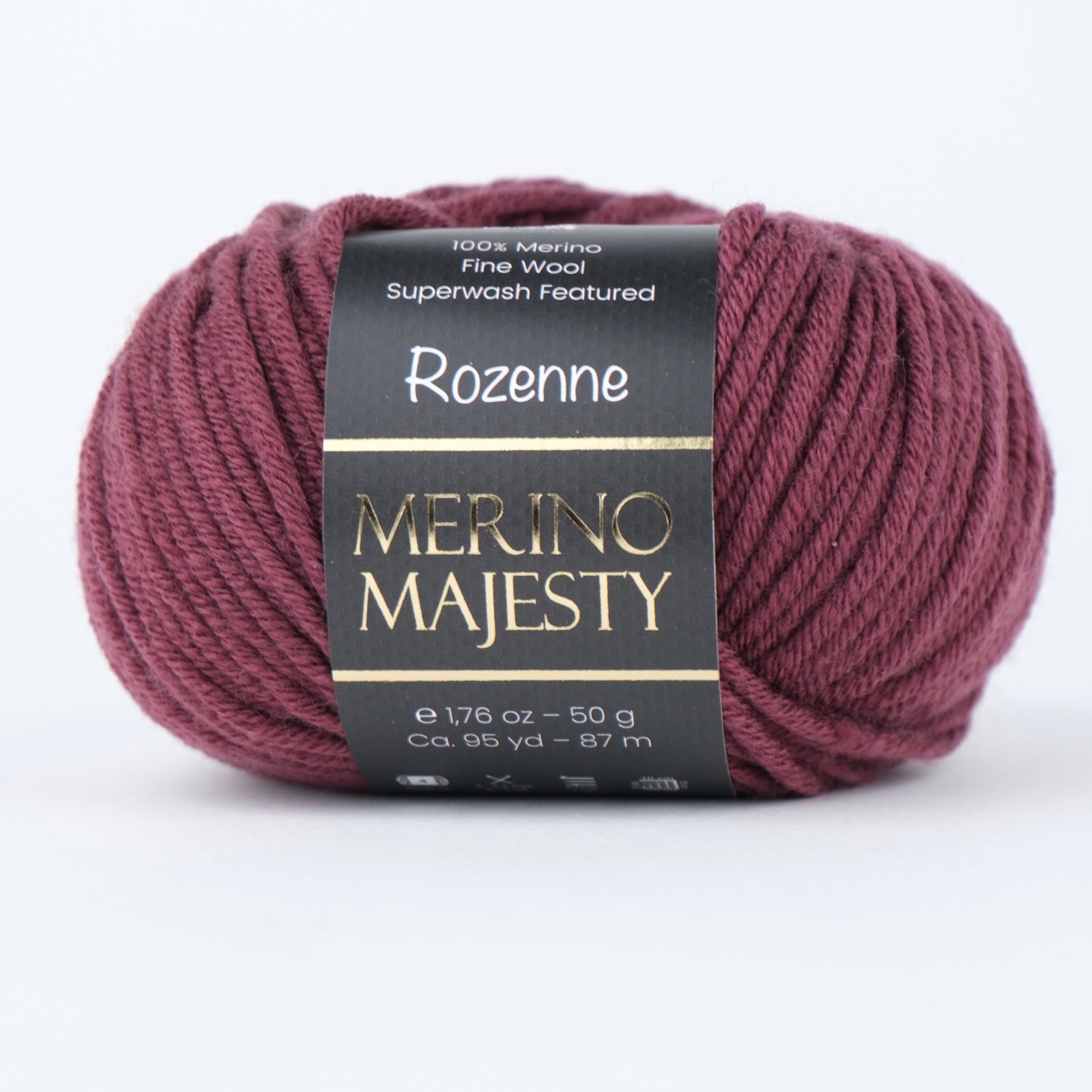 Rozenne Merino Majesty Wool Yarn 3029 Plum Purple Main Rozenneyarns.com