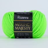 Rozenne Merino Majesty Wool Yarn 3039 Neon Green Main Rozenneyarns.com