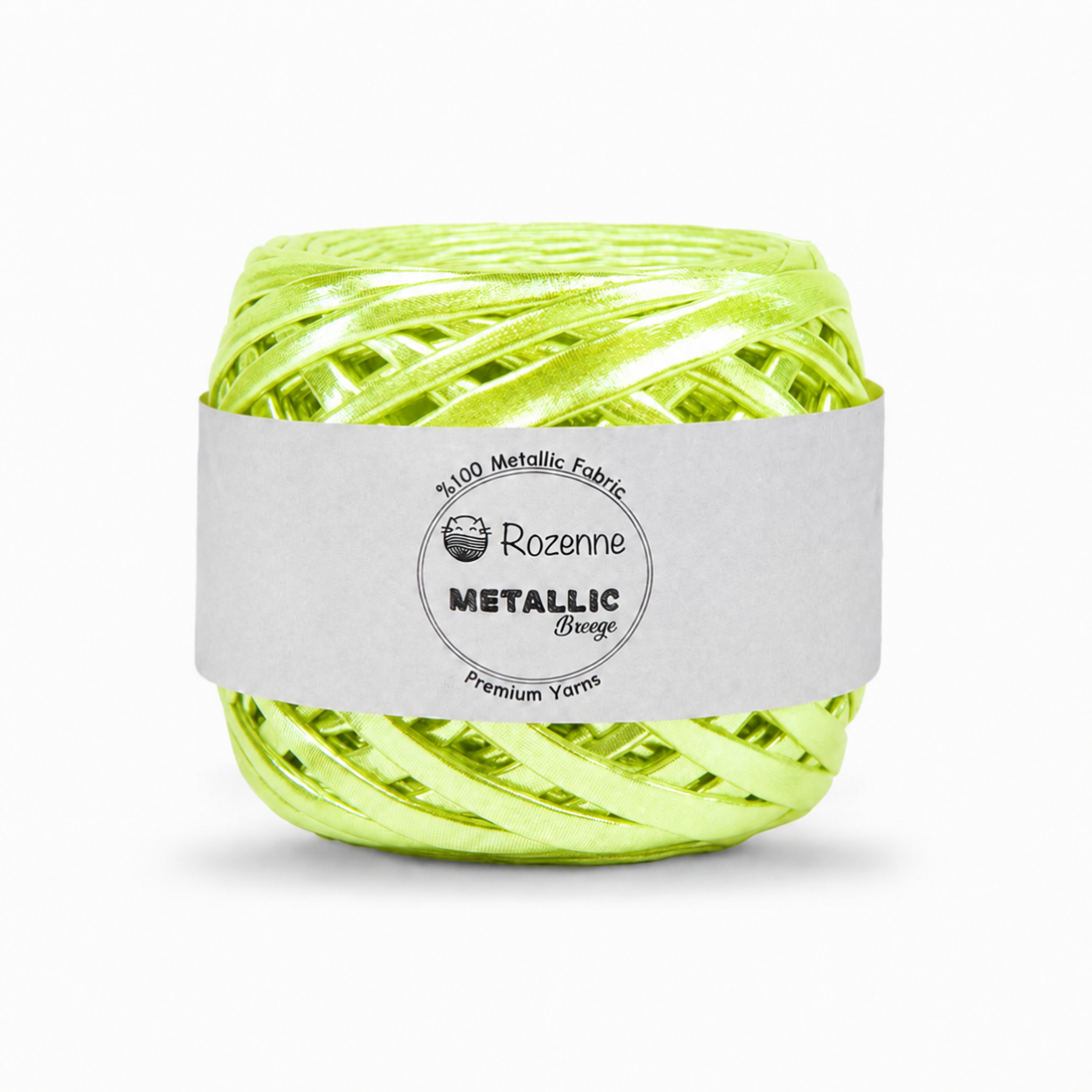 Rozenne Metallic Breeze Glitter Yarn 5022 Neon Green Main Photo