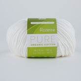 Rozenne Pure Organic Cotton Yarn 2101 White Main Rozenneyarns.com