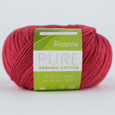 Rozenne Pure Organic Cotton Yarn 2112 Claret Main Rozenneyarns.com