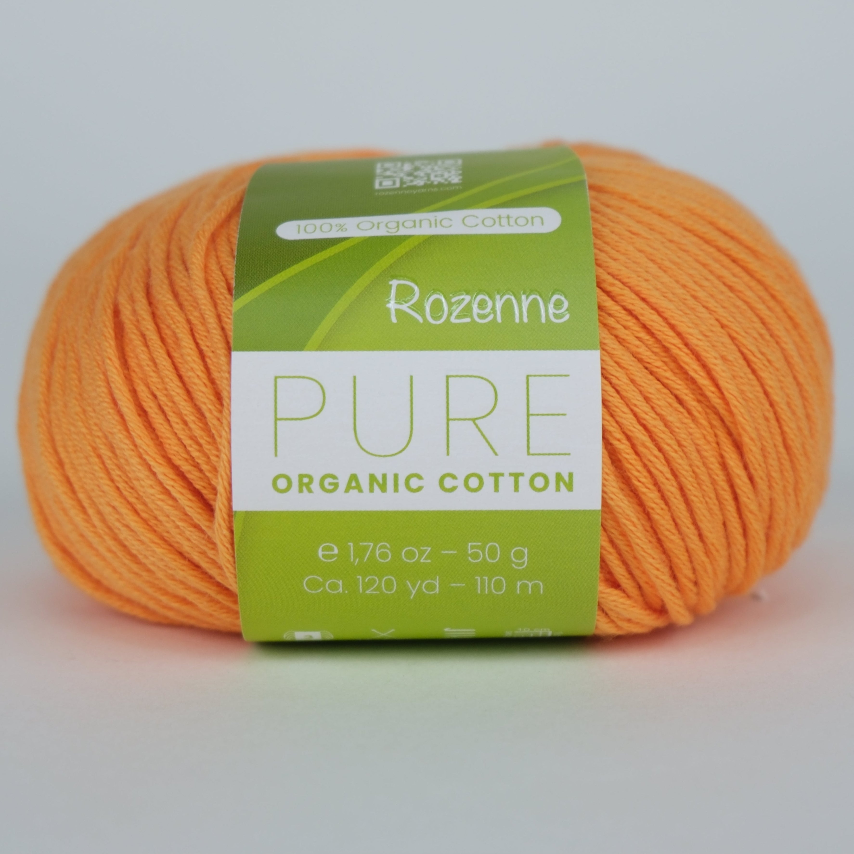Rozenne Pure Organic Cotton Yarn 2103 Pastel Orange Main Rozenneyarns.com