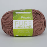 Rozenne Pure Organic Cotton Yarn 2115 Brown Main Rozenneyarns.com