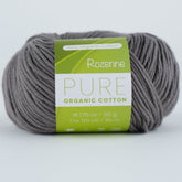 Rozenne Pure Organic Cotton Yarn 2117 Gray Main Rozenneyarns.com