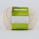 Rozenne Pure Organic Cotton Yarn 2118 Light Cream Main Rozenneyarns.com
