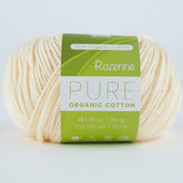 Rozenne Pure Organic Cotton Yarn 2121 Cream Main Rozenneyarns.com