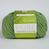 Rozenne Pure Organic Cotton Yarn 2122 Green Main Rozenneyarns.com