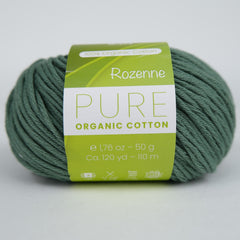 Rozenne Pure Organic Cotton Yarn 2123 Pastel Green Main Rozenneyarns.com