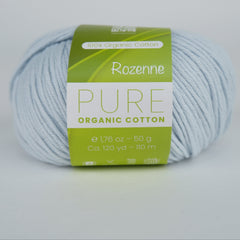 Rozenne Pure Organic Cotton Yarn 2134 Light Blue Main Rozenneyarns.com