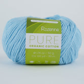 Rozenne Pure Organic Cotton Yarn 2135 Baby Blue Main Rozenneyarns.com