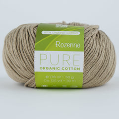Rozenne Pure Organic Cotton Yarn 2136 Light Brown Main Rozenneyarns.com