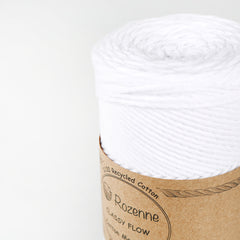 Rozenne Cotton Macrame Yarn 04 Optical White Surface