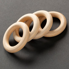 Rozenne 4 Pieces 5 CM Wooden Teether Ring Photo 2