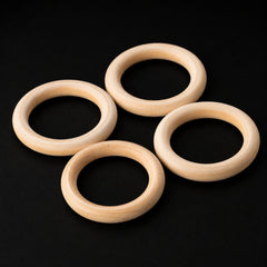 Rozenne 4 Pieces 7 CM Wooden Teether Ring large photo 2