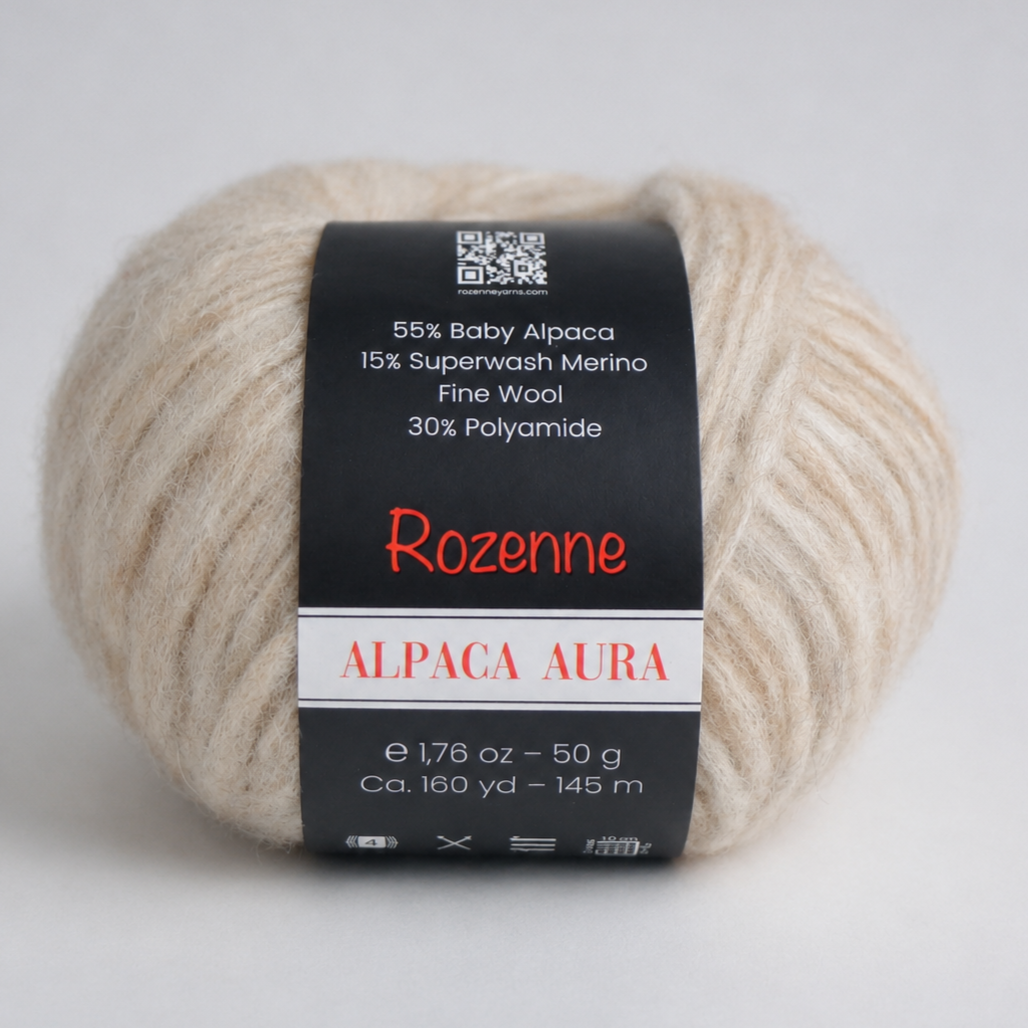 Rozenne Alpaca Aura Wool Yarn 4003 Stone Main Rozenneyarns.com