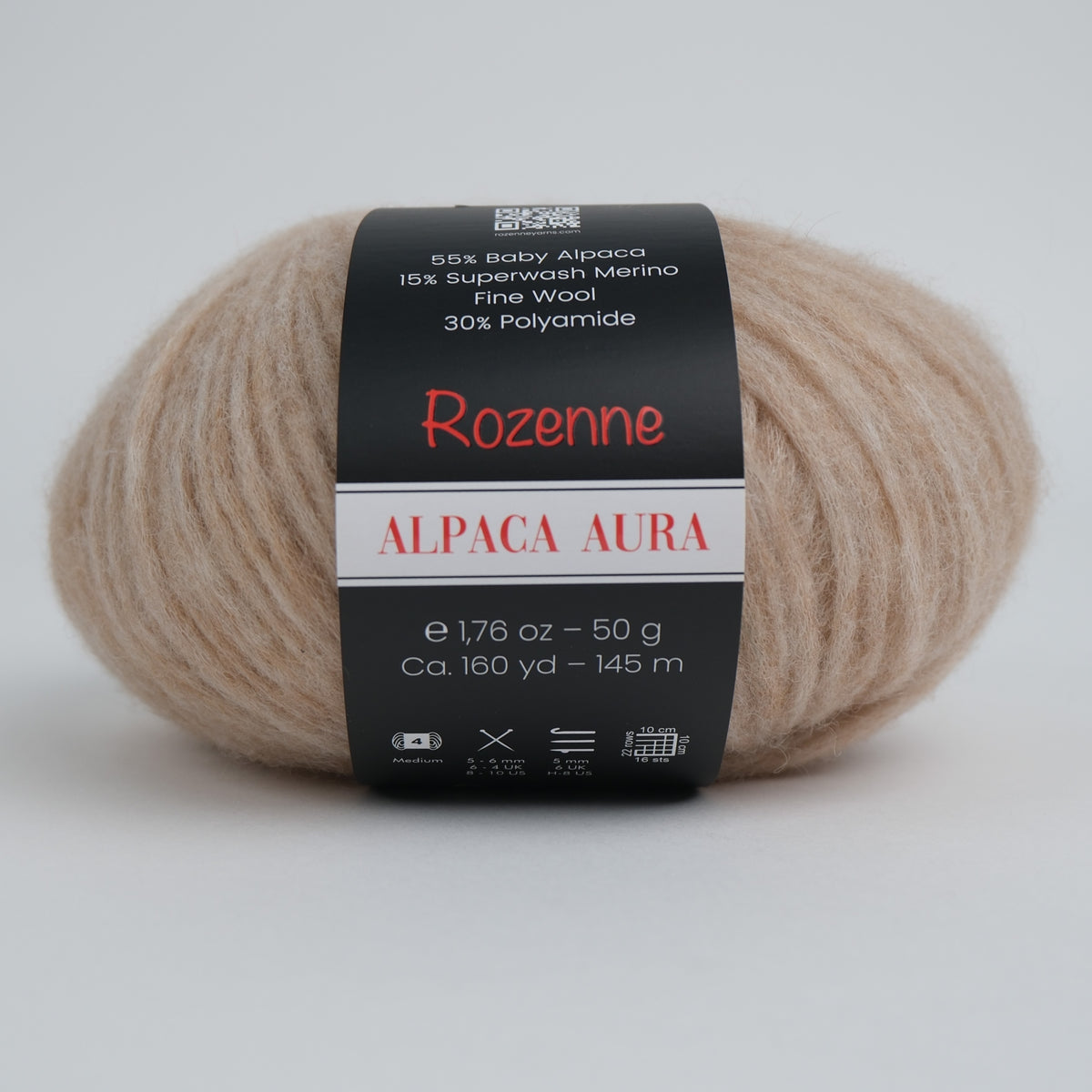 Rozenne Alpaca Aura Wool Yarn 4005 Beige Main Rozenneyarns.com