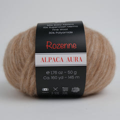 Rozenne Alpaca Aura Wool Yarn 4006 Light Brown Main Rozenneyarns.com