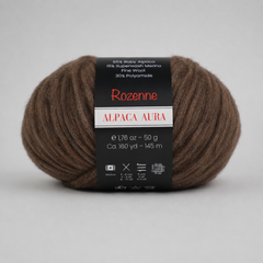Rozenne Alpaca Aura Wool Yarn 4008 Brown Main Rozenneyarns.com