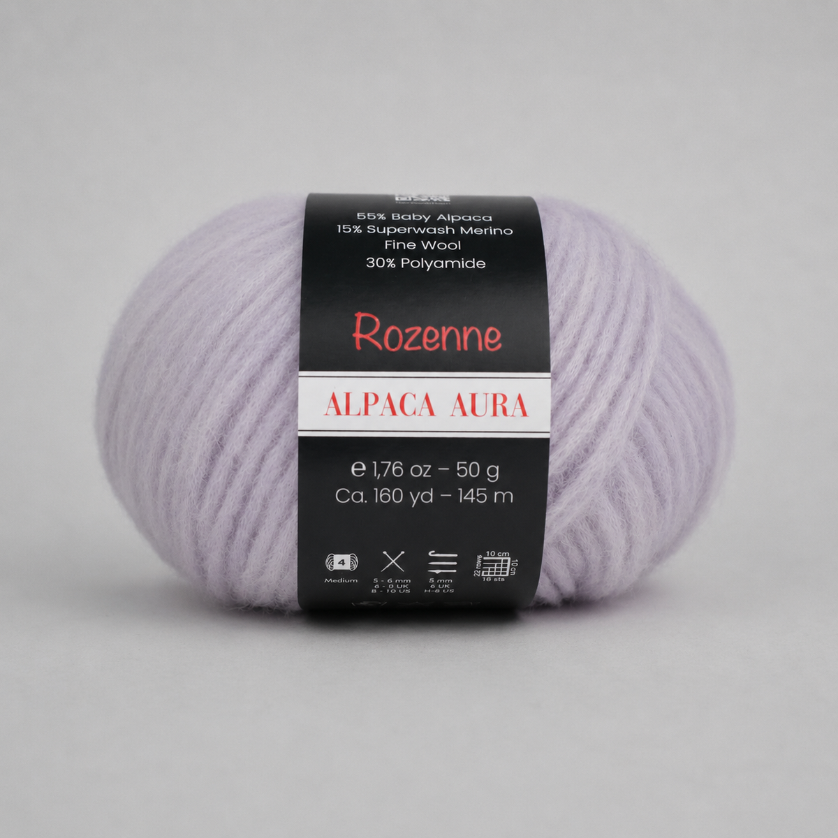Rozenne Alpaca Aura Wool Yarn 4017 Lavender Main Rozenneyarns.com