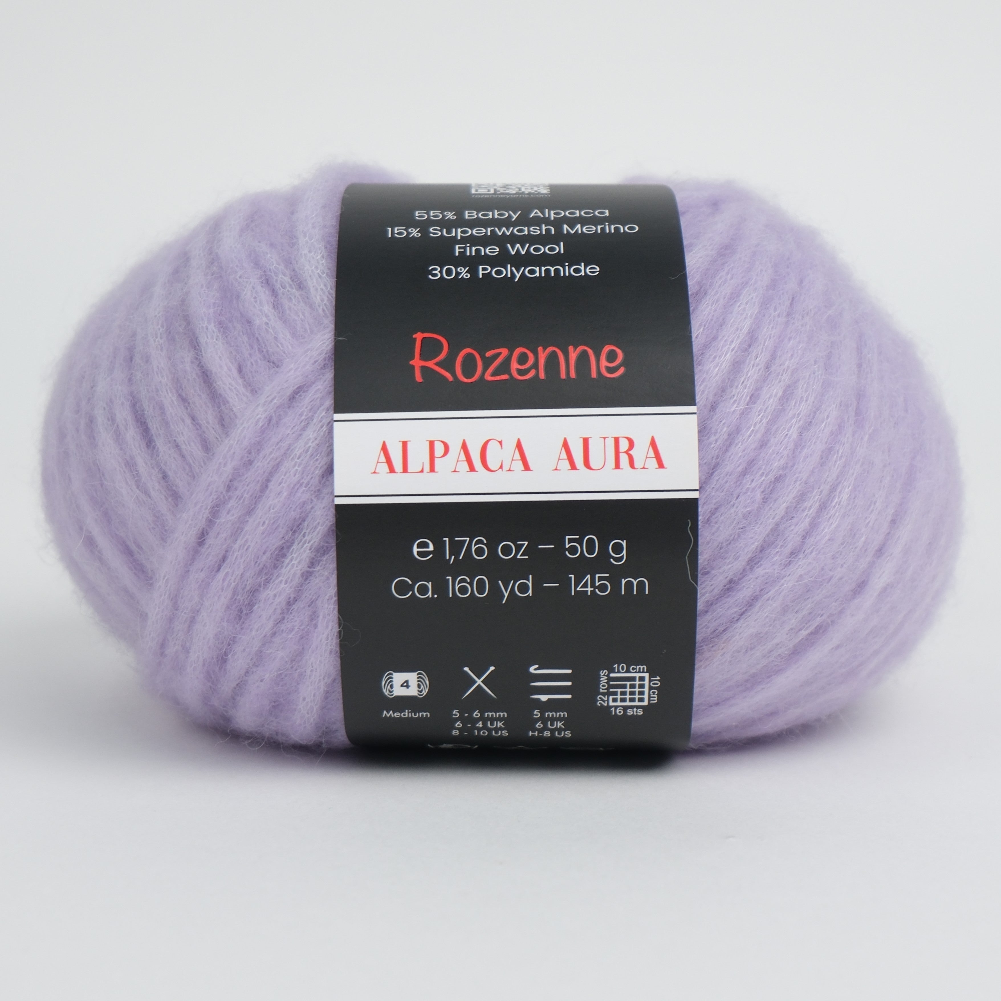 Rozenne Alpaca Aura Wool Yarn 4019  Light Purple Main Rozenneyarns.com