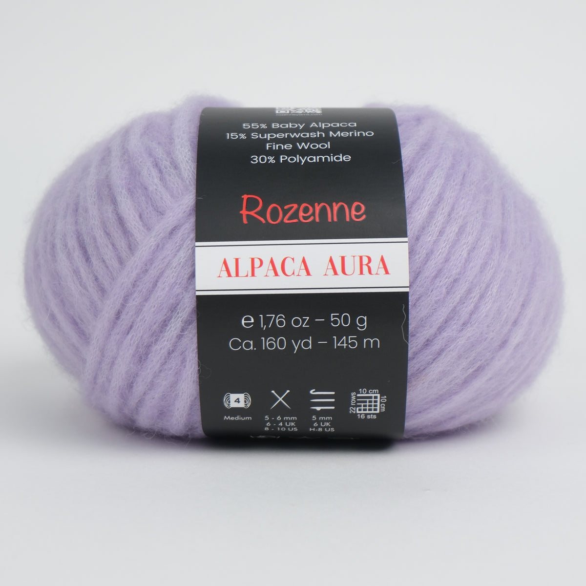 Rozenne Alpaca Aura Wool Yarn 4019  Light Purple Main Rozenneyarns.com